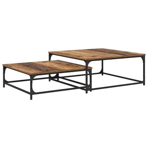 Масичка за кафе 2 pcs Старо дърво Инженерно дърво