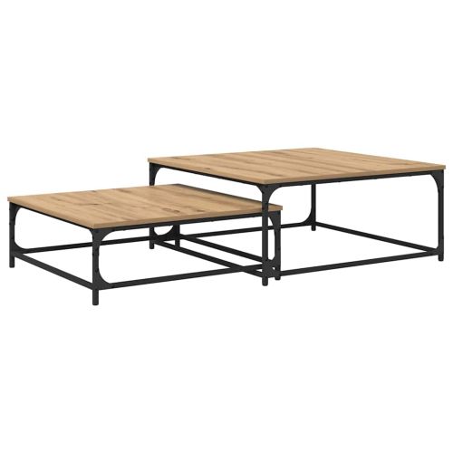Масичка за кафе 2 pcs Дъб Инженерно дърво