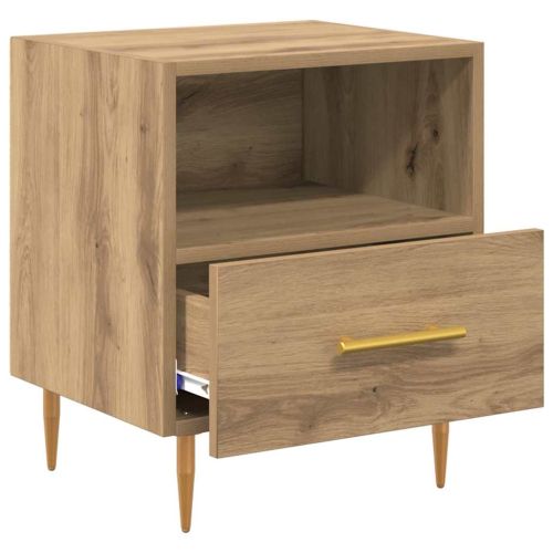 Нощно шкафче 2 бр. Кафяво 40 x 35 x 47,5 см Инженерна дървесина