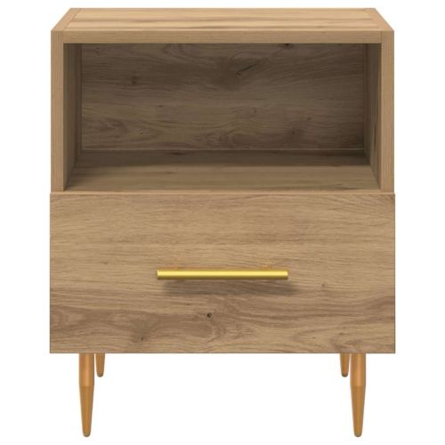 Нощно шкафче 2 бр. Кафяво 40 x 35 x 47,5 см Инженерна дървесина