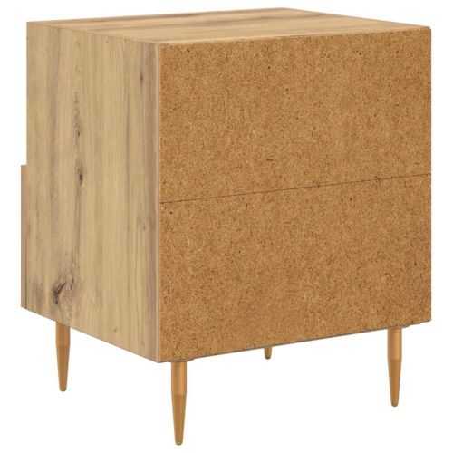 Нощно шкафче 2 бр. Кафяво 40 x 35 x 47,5 см Инженерна дървесина