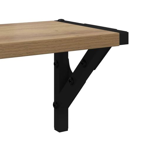 Стени за рафтове 2 pcs Дъб 80 x 15 x 15,5 cm Инженерно дърво