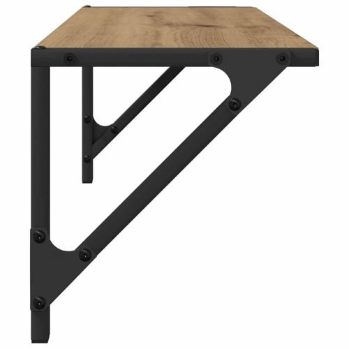 Стени за рафтове Монтиране на стена 2 бр. Дъб 60 x 25 x 25,5 cm