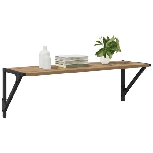 Стени за рафтове 2 pcs Дъб 80 x 25 x 25,5 cm Инженерно дърво