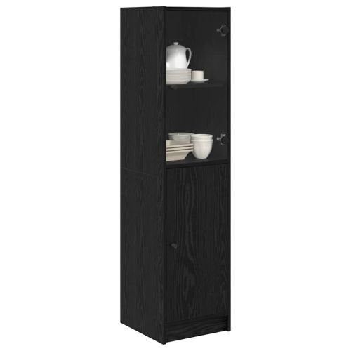 Висок шкаф Черния дъб 35 x 37 x 142 см Инженерно дърво