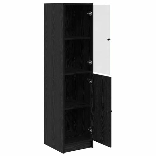 Висок шкаф Черния дъб 35 x 37 x 142 см Инженерно дърво