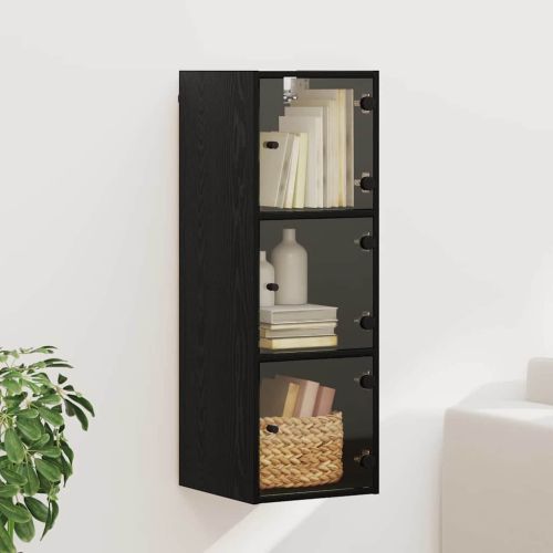 Стенен шкаф Черния дъб 35 x 37 x 102 см Инженерно дърво