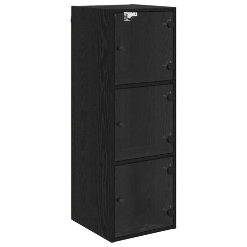 Стенен шкаф Черния дъб 35 x 37 x 102 см Инженерно дърво