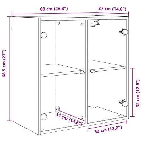 Стенен шкаф Дъб 68 x 37 x 68,5 см Инженерно дърво