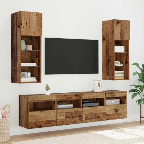 TV стенен шкаф Старо дърво 40 x 30 x 40 см Инженерно дърво