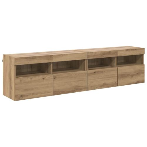 Кабинети за телевизор на стената 2 pcs Дъб 80 х 30 х 40 см