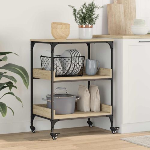 Кухненска количка Сонома дъб 60 x 41 x 80,5 см Инженерно дърво