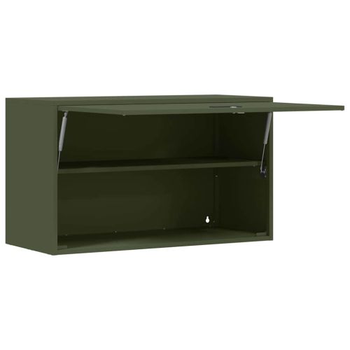 Стенен шкаф за гараж Маслиненозелен 90 x 40 x 53 см