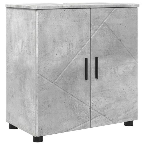 Шкаф за баня със съхранение Циментено сиво 61 x 35 x 64 см