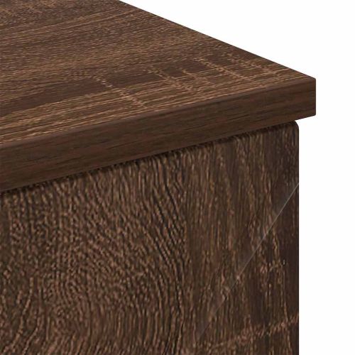 Шкаф за баня Кафяв дъб 30 x 35 x 80 см Инженерно дърво & Метал
