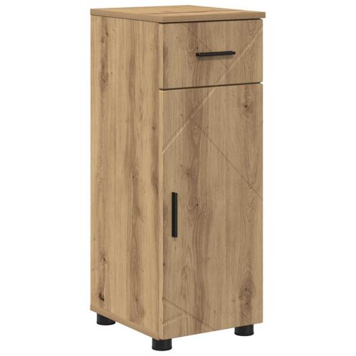 Шкаф за баня Дъб 30 x 35 x 80 см Инженерно дърво & Метал