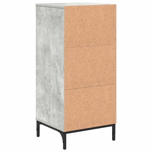 Шкаф за баня с чекмедже Циментено сиво 39,5 x 36 x 88 см