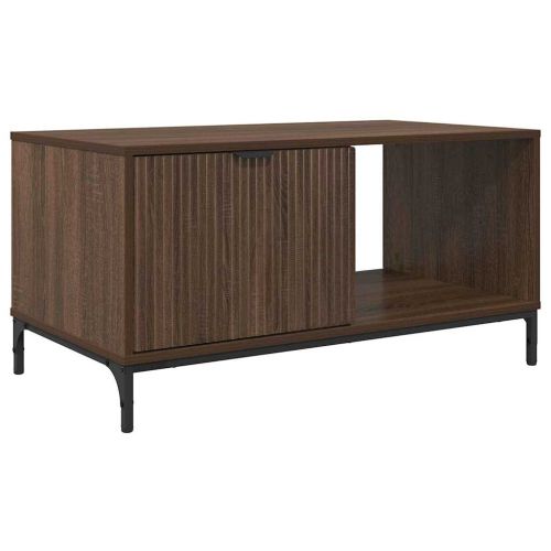 Масичка за кафе Кафяв дъб 90 x 49 x 46 см Инженерно дърво