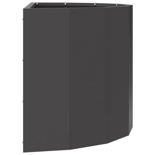 Кашпа Черно 60 x 30 x 35 см Стомана