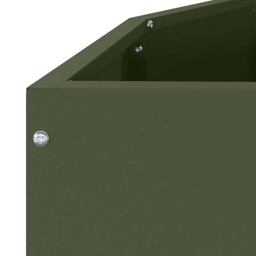 Кашпа Маслинено зелено 120 x 60 x 50 см Стомана