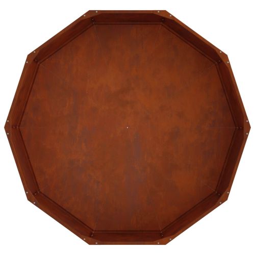 Кашпа Ръждясало 120 x 120 x 35 см Патинираща стомана