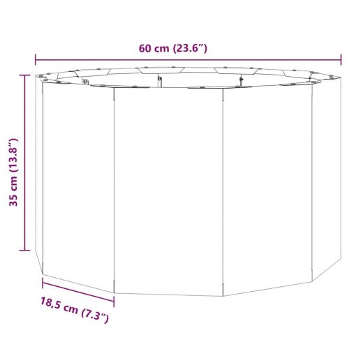 Кашпа Сребрист 60 x 60 x 35 cm Галванизирана стомана