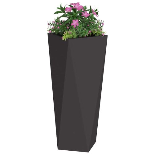 Кашпа 2 pcs Черно 30 x 30 x 75 см Стомана