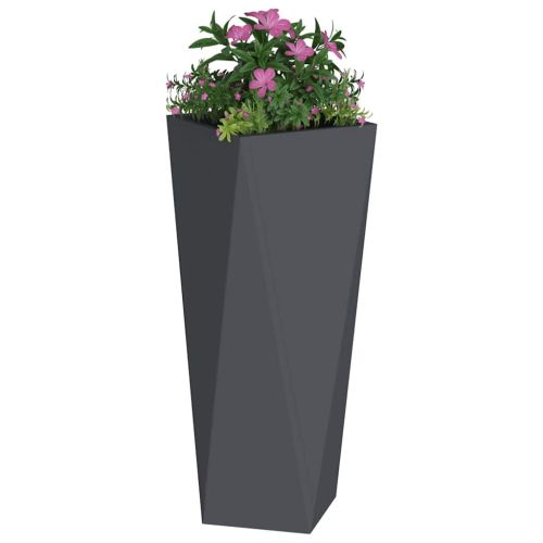 Кашпа 2 pcs Антрацит 30 x 30 x 75 см Стомана