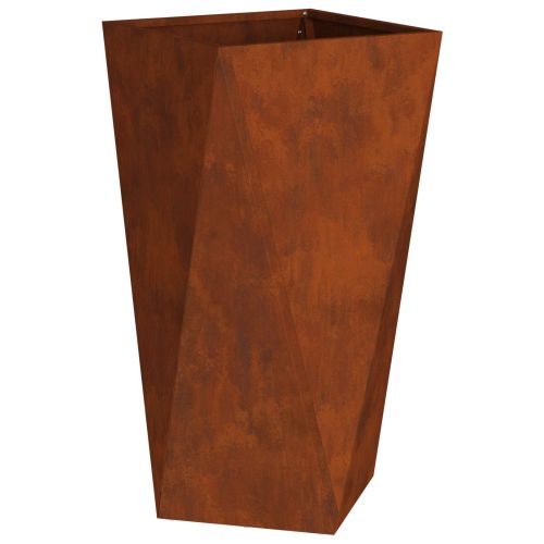 Кашпа 2 pcs Ръждясало 40 x 40 x 75 cm Патинираща стомана