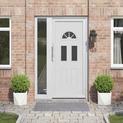 Кашпа 2 pcs Бяло 30 x 30 x 30 cm Стомана