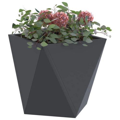 Кашпа 2 pcs Антрацит 30 x 30 x 30 cm Стомана