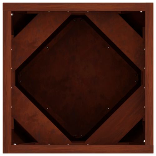 Кашпа 2 pcs Ръждясало 30 x 30 x 30 cm Патинираща стомана