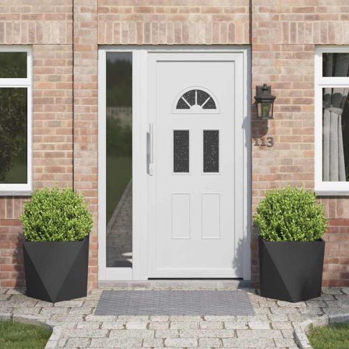 Кашпа 2 pcs Черно 50 x 50 x 50 cm Стомана