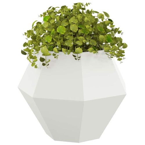 Кашпа Бяло 75 x 75 x 60 см Стомана