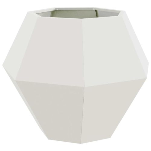 Кашпа 2 pcs Бяло 75 x 75 x 60 см Стомана