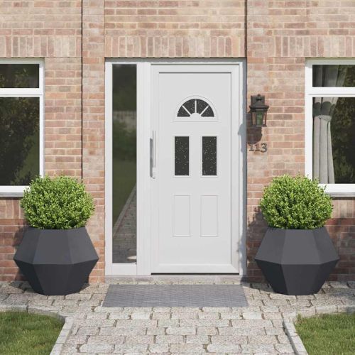 Кашпа 2 pcs Антрацит 75 x 75 x 60 см Стомана