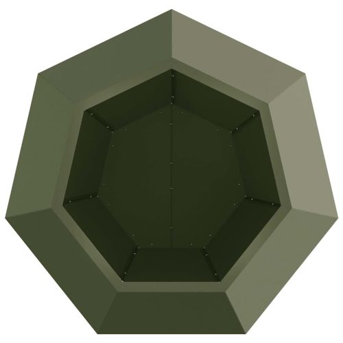 Кашпа Маслиненозелено 75 x 75 x 60 см Стомана