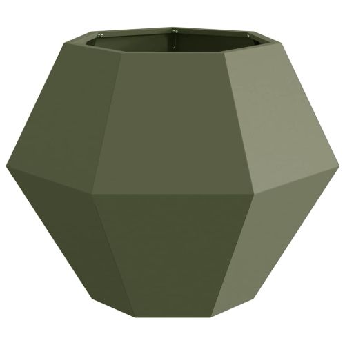 Кашпа Маслиненозелено 75 x 75 x 60 см Стомана