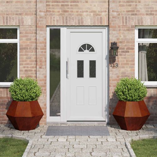 Кашпа 2 pcs Ръждясало 75 x 75 x 60 см Патинираща стомана