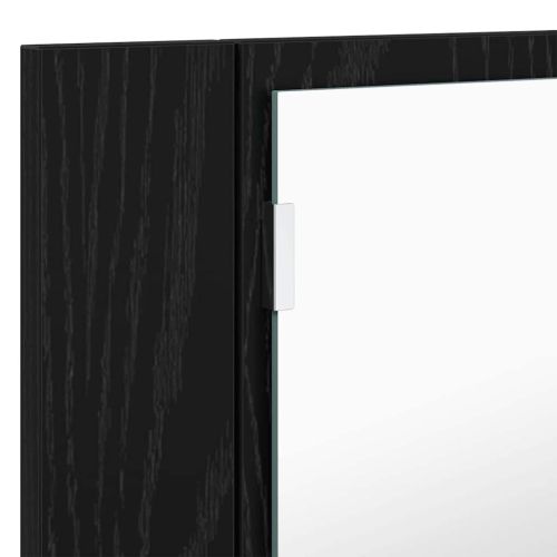 Шкаф с огледало за баня Черния дъб 80 x 12 x 45 см