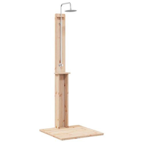 Външен душ Естествен 75 x 76 x 217 см Масивна боровина