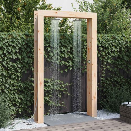 Външен душ Естествен 137 x 23 x 226 см Масивна боровина