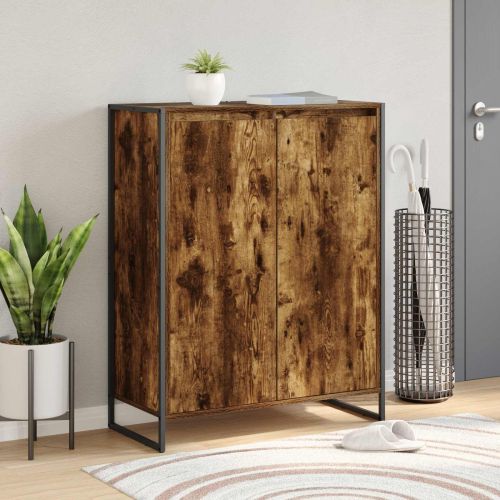 Шкаф за обувки Димящ дъб 79 x 36 x 100 см Инженерно дърво