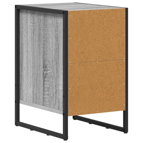 Нощно шкафче Сив Сонома 39.5 x 30 x 50 см Инженерна дървесина