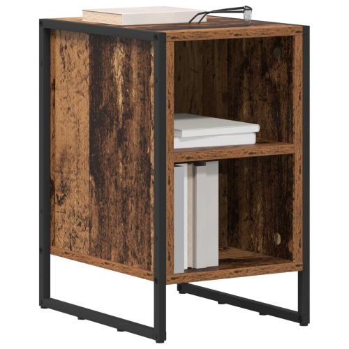 Нощно шкафче 2 pcs Старо дърво 39.5 x 30 x 50 см