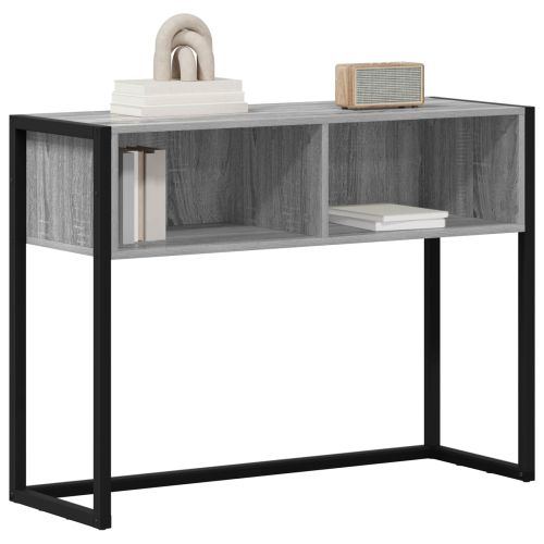 Крайна масичка Сив Сонома 100 x 36 x 75 см Инженерна дървесина