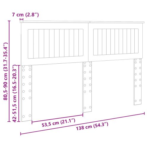 Облегалка за глава Гланц бяло Инженерно дърво