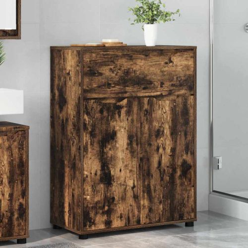 Шкаф за баня Димян дъб 72,5 x 36,5 x 100 см Инженерно дърво