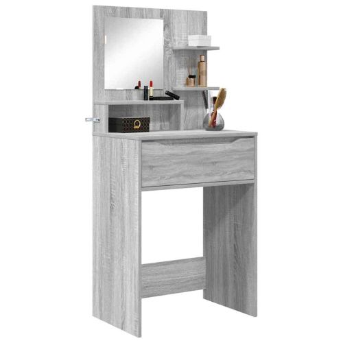 Тоалетки за спалня с чекмедже Сив Сонома 80 x 39,6 x 135 см
