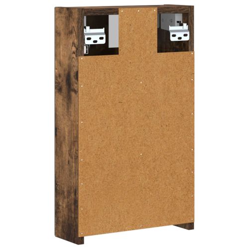 Шкаф с огледало за баня с рафт Димян дъб 30 x 10,5 x 50 см